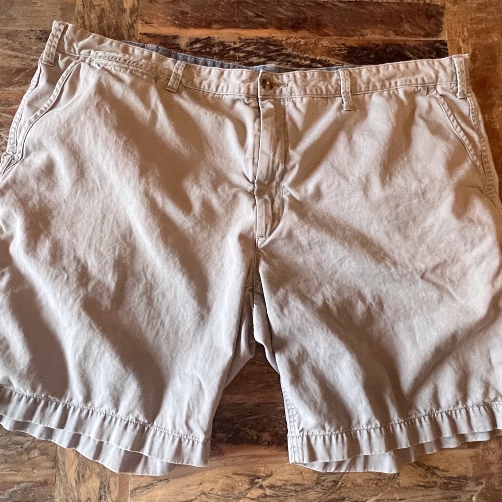 Polo Ralph Lauren Classic Fit Shorts Men 48B Light Grey Chino Cotton